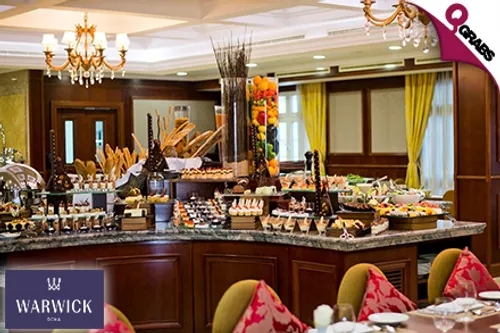 From QR30 Enjoy a Delicious Dinner with an International & Arabic Buffet OR a Tasty Breakfast Buffet at Warwick Doha! (Up to QR130 Value)